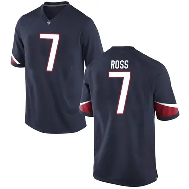 Navy Cameron Ross Youth UConn Huskies Football College Jersey - Game