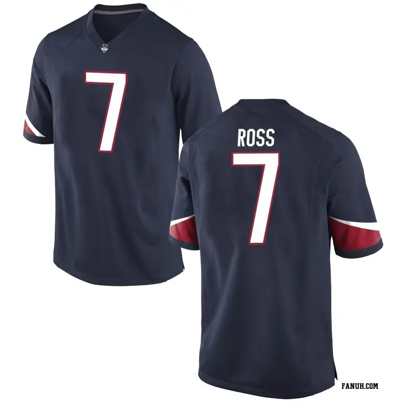 Navy Cameron Ross Youth UConn Huskies Football College Jersey - Replica