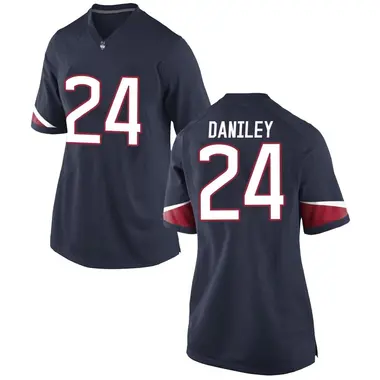 Navy Frank Daniley Women's UConn Huskies Football College Jersey - Replica